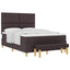 Box spring seng med hovedgærde Mørkebrun 200 x 140 cm Stof