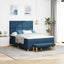 Box spring seng med pude med hovedgærde Blå 200 x 140 cm Stof