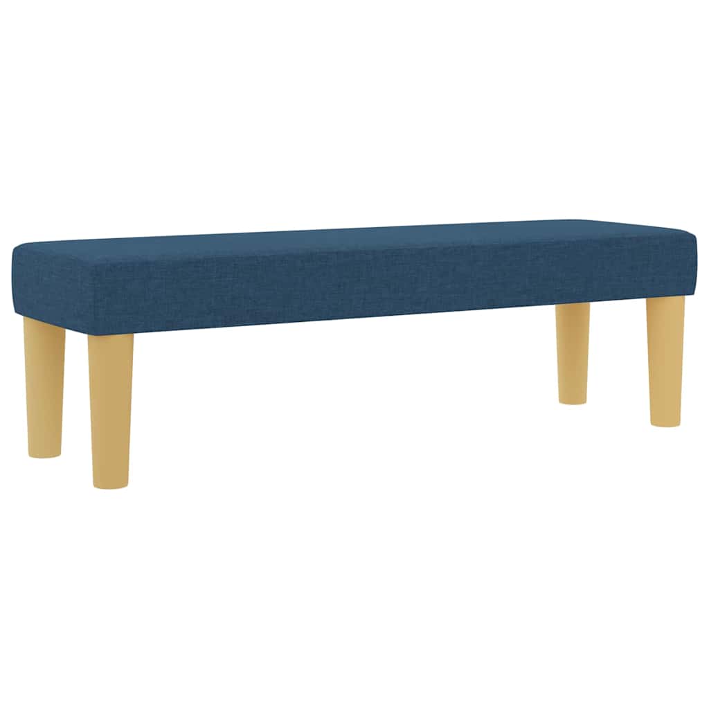 Box spring seng med pude med hovedgærde Blå 200 x 140 cm Stof