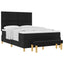 Box spring seng med pude med hovedgærde Sort 200 x 160 cm Stof