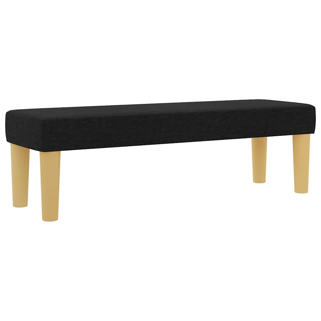 Box spring seng med pude med hovedgærde Sort 200 x 160 cm Stof