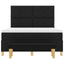Box spring seng med pude med hovedgærde Sort 200 x 160 cm Stof