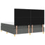 Box spring seng med pude Mørkegrå 200 x 180 cm Stof