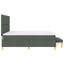 Box spring seng med pude Mørkegrå 200 x 180 cm Stof