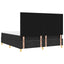 Box spring seng med hovedgærde Sort 200 x 180 cm Stof
