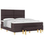 Box spring seng med hovedgærde Mørk Brun 200 x 180 cm Stof