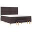Box spring seng med hovedgærde Mørk Brun 200 x 180 cm Stof