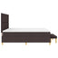 Box spring seng med hovedgærde Mørk Brun 200 x 180 cm Stof