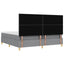 Box spring seng med pude Lysegrå 200 x 200 cm Stof