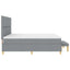 Box spring seng med pude Lysegrå 200 x 200 cm Stof