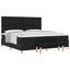 Box spring seng med hovedgærde Sort 200 x 200 cm Stof