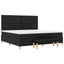 Box spring seng med hovedgærde Sort 200 x 200 cm Stof