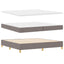 Box spring seng med pude Gråbrun 200 x 200 cm Stof