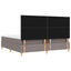 Box spring seng med pude Gråbrun 200 x 200 cm Stof