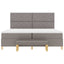 Box spring seng med pude Gråbrun 200 x 200 cm Stof
