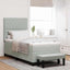 Box spring seng med hovedgærde Lysegrå 190 x 90 cm Fløjl