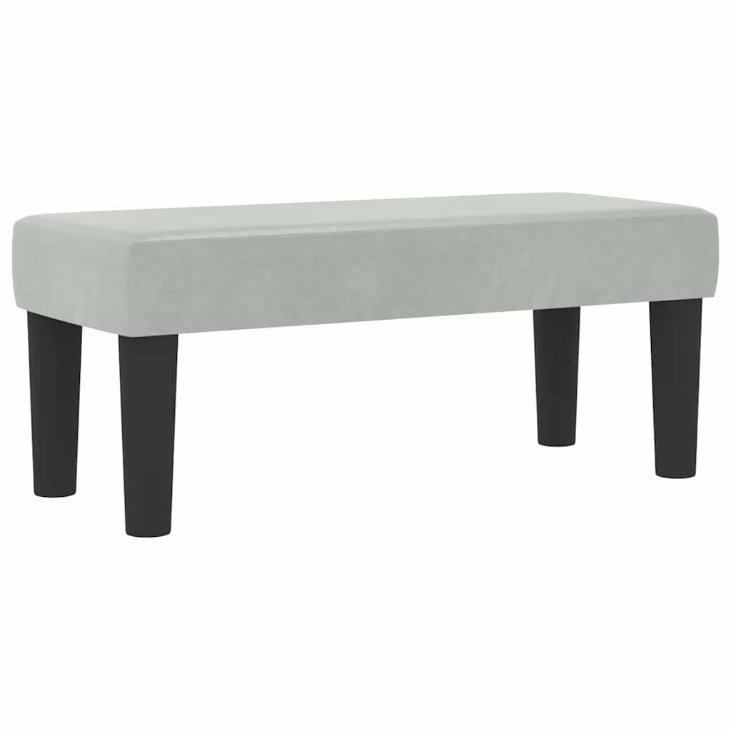 Box spring seng med hovedgærde Lysegrå 190 x 90 cm Fløjl