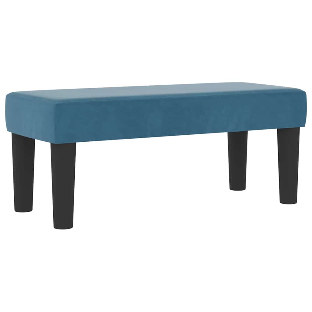Box spring seng med hovedgærde Mørkeblå 190 x 90 cm Fløjl
