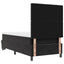 Box spring seng med pude med hovedgærde Sort 200 x 100 cm Fløjl