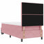 Box spring seng med hovedgærde Lyserød 200 x 100 cm Fløjl