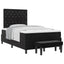 Box spring seng med pude med hovedgærde Sort 190 x 120 cm Fløjl