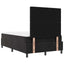 Box spring seng med pude med hovedgærde Sort 190 x 120 cm Fløjl