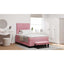 Box spring seng med hovedgærde Lyserød 200 x 120 cm Fløjl