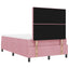 Box spring seng med hovedgærde Lyserød 200 x 120 cm Fløjl