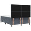 Box spring seng med hovedgærde Mørkegrå 190 x 140 cm Fløjl