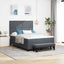Box spring seng med hovedgærde Mørkegrå 200 x 160 cm Fløjl