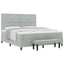 Box spring seng med hovedgærde Lysegrå 200 x 180 cm Fløjl