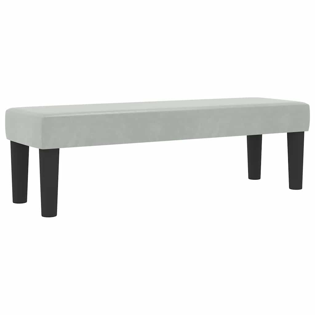 Box spring seng med hovedgærde Lysegrå 200 x 180 cm Fløjl