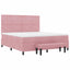 Box spring seng med hovedgærde Lyserød 200 x 180 cm Fløjl