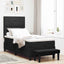 Box spring seng med hovedgærde Sort 200 x 80 cm Fløjl