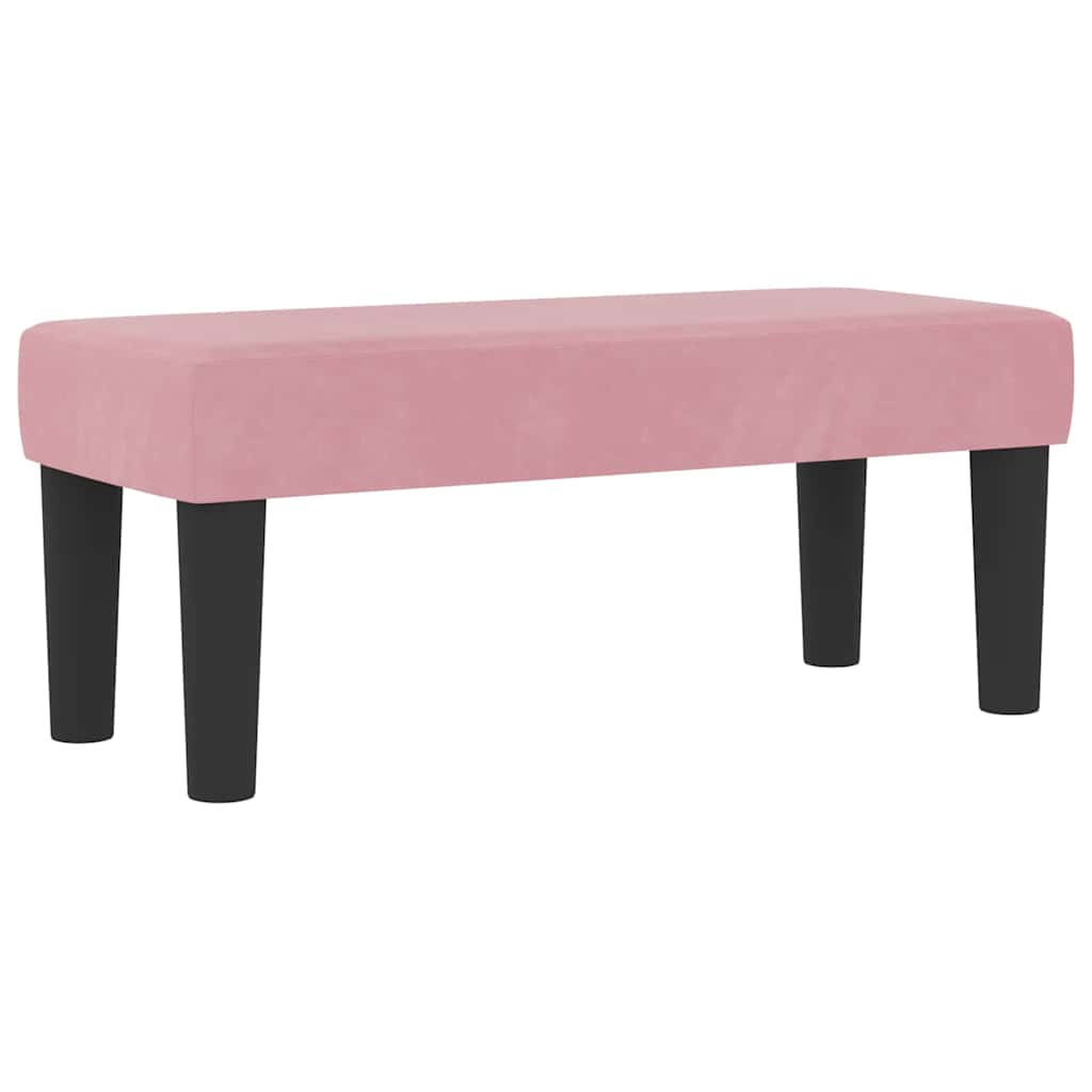 Box spring seng med pude Lyserød 190 x 90 cm Fløjl
