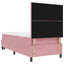 Box spring seng med pude Lyserød 190 x 90 cm Fløjl
