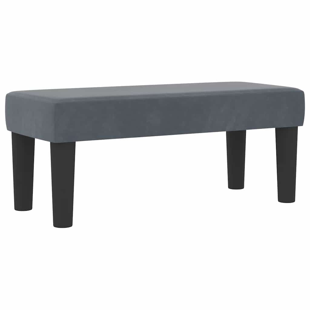 Box spring seng med hovedgærde Mørkegrå 200 x 80 cm Fløjl
