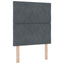 Box spring seng med hovedgærde Mørkegrå 200 x 80 cm Fløjl