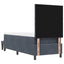 Box spring seng med hovedgærde Mørkegrå 200 x 80 cm Fløjl