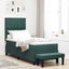 Box spring seng med hovedgærde Mørkegrøn 200 x 80 cm Fløjl