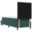 Box spring seng med hovedgærde Mørkegrøn 200 x 80 cm Fløjl