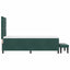 Box spring seng med hovedgærde Mørkegrøn 200 x 80 cm Fløjl