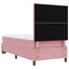 Box spring seng med hovedgærde Lyserød 190 x 90 cm Fløjl