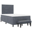 Box spring seng med hovedgærde Mørkegrå 190 x 120 cm Fløjl