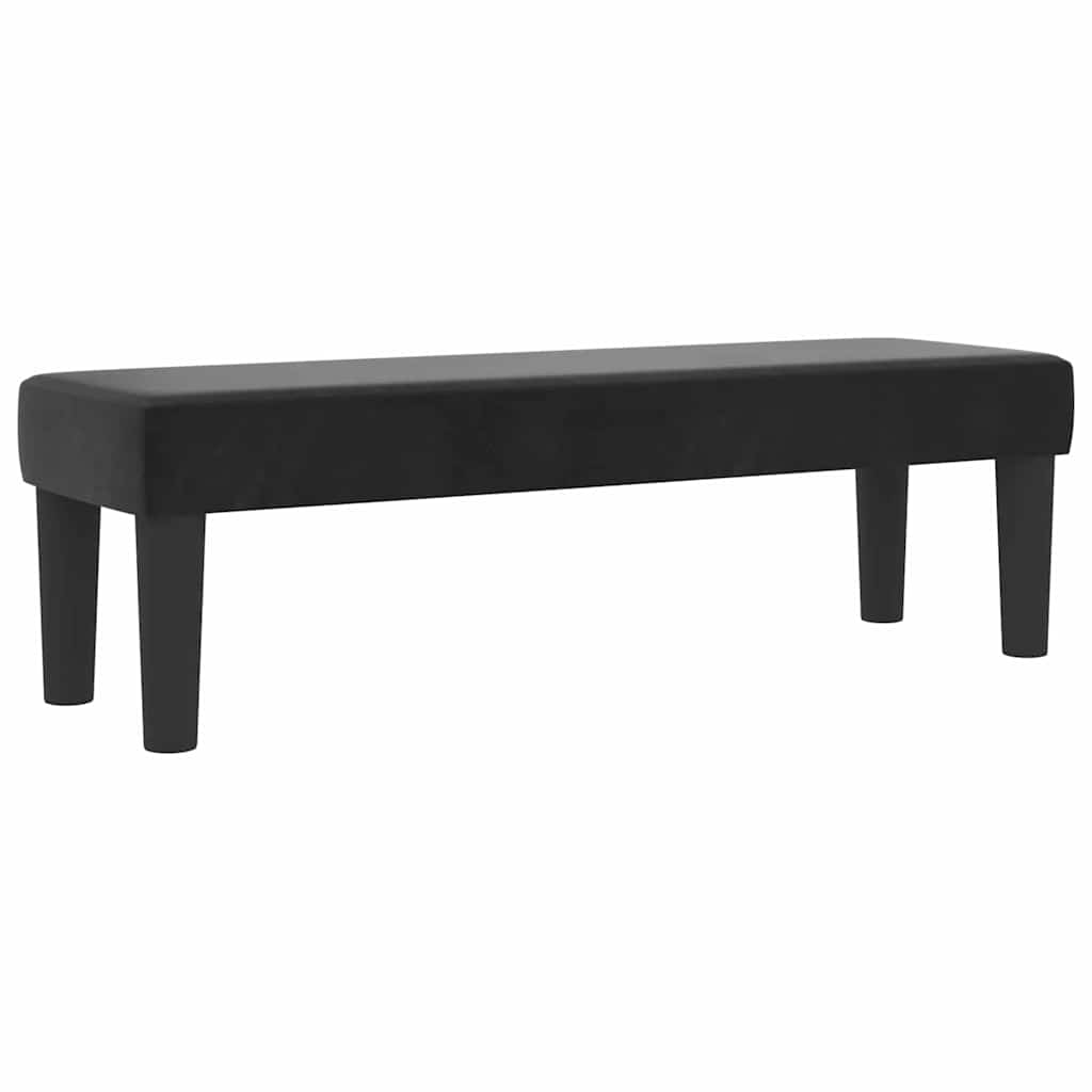 Box spring seng med hovedgærde Sort 190 x 120 cm Fløjl