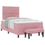 Box spring seng med hovedgærde Lyserød 190 x 120 cm Fløjl