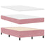Box spring seng med hovedgærde Lyserød 190 x 120 cm Fløjl