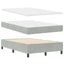 Box spring seng med pude Lysegrå 200 x 120 cm Fløjl