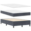 Box spring seng med hovedgærde Mørkegrå 200 x 120 cm Fløjl