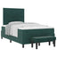 Box spring seng med pude Mørkegrøn 200 x 120 cm Fløjl